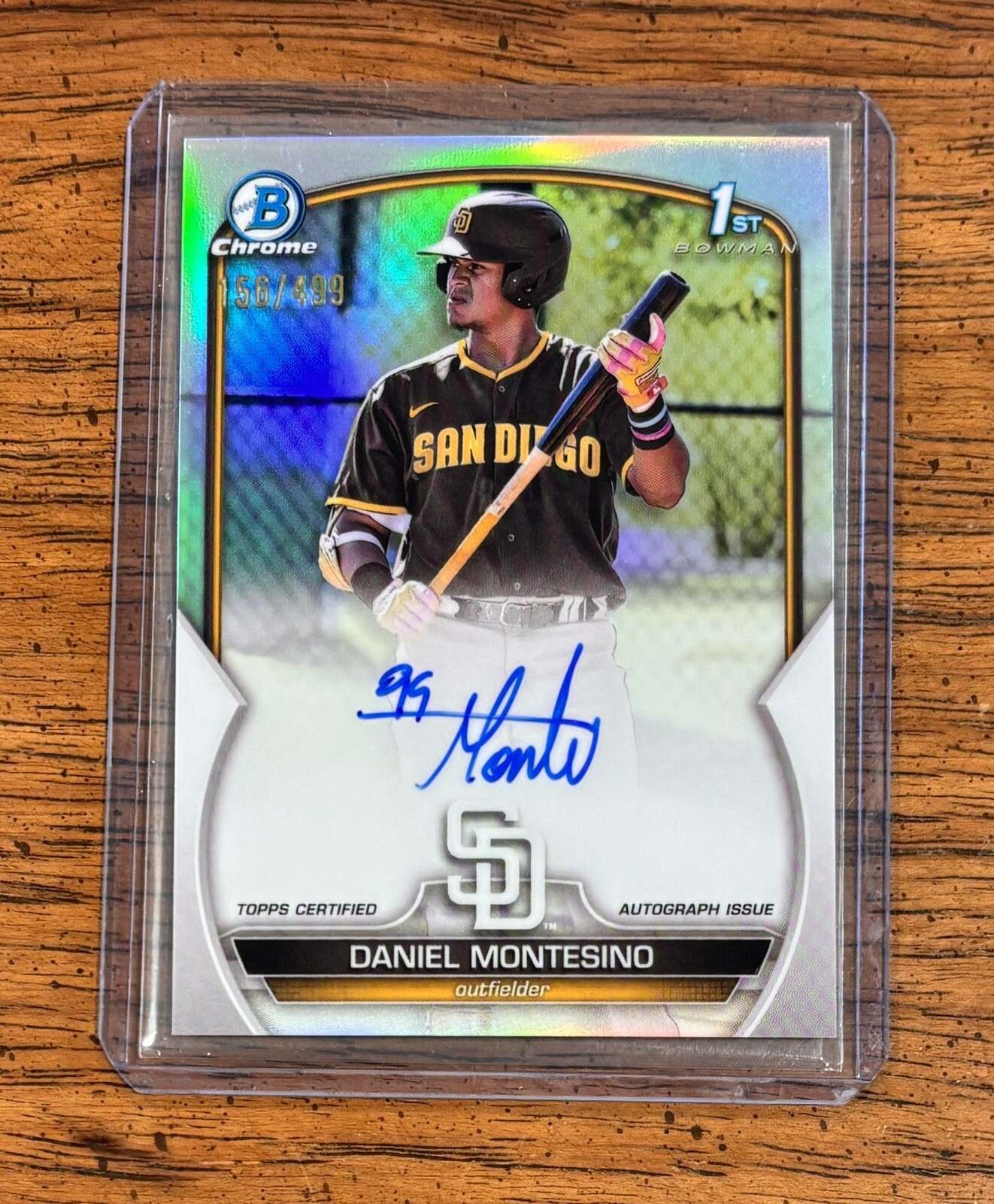 2023 Bowman Chrome Prospect Refractor Auto /499 #CPA-DM Daniel Montesino 1st RC