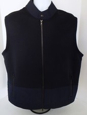 Murano Men's casual fall zip up navy blue vest size XL Slim Fit Golf Fleece