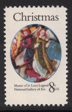Scott 1471- Mary Queen of Heaven- MNH 8c 1972- unused mint Christmas stamp 