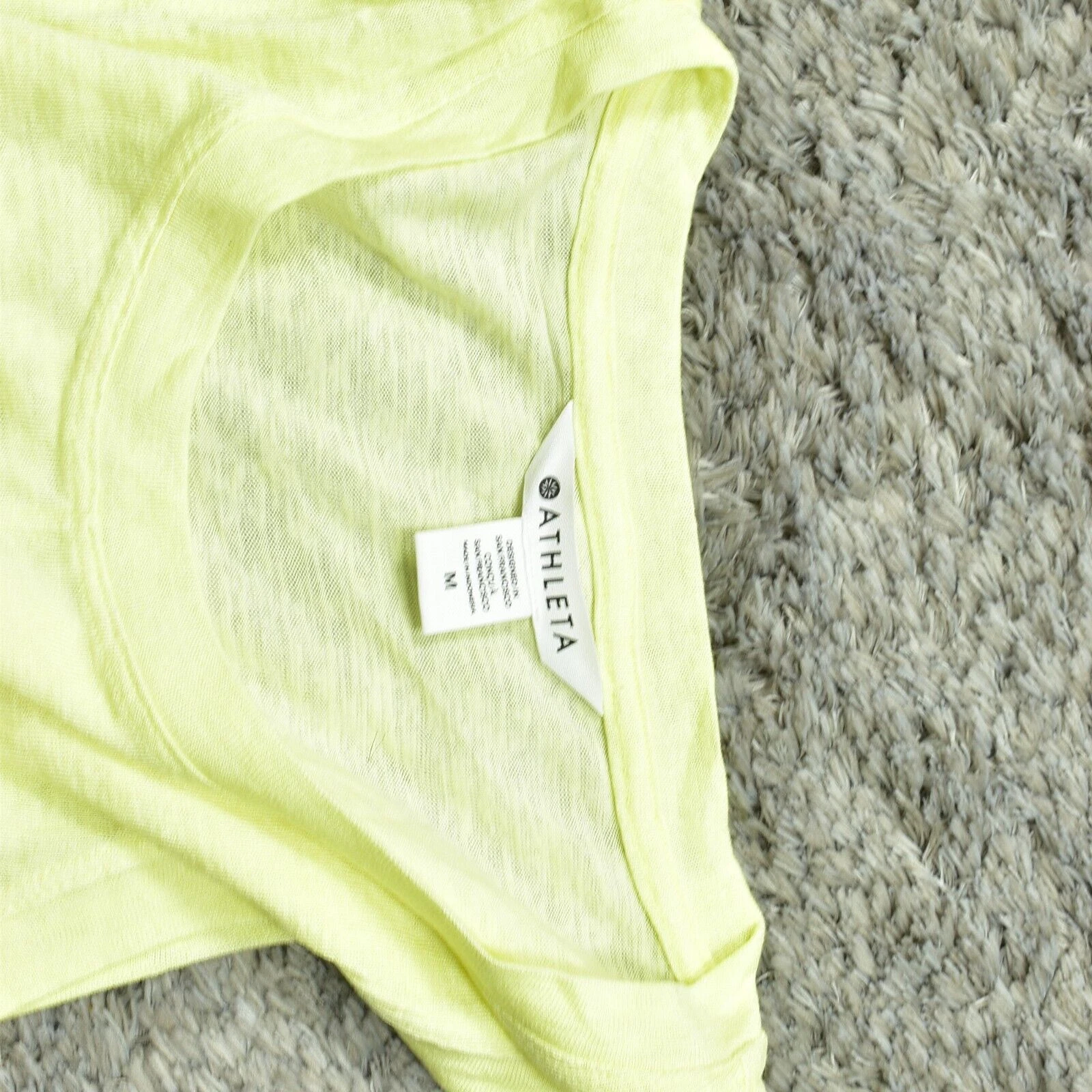 athleta sleeveless solid cotton blend crew neck tank-top