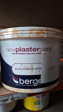Berger New Plaster Paint Matt 10L Pure Brilliant White DAMAGED TUB