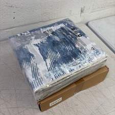 Runner Rug, 2x10ft, Hallway Runner, Soft, Blue/Gray Abstract Design, Low Pile