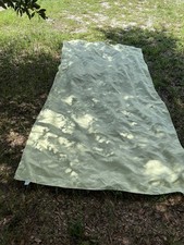 Sage Green 58 X 110 Tablecloth Floral And Butterfly Print Country Core EUC