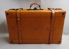 KOFFER Reisekoffer ANTIK Lederkoffer RARITÄT Leder OLDTIMER Deko CABRIO Top 4348