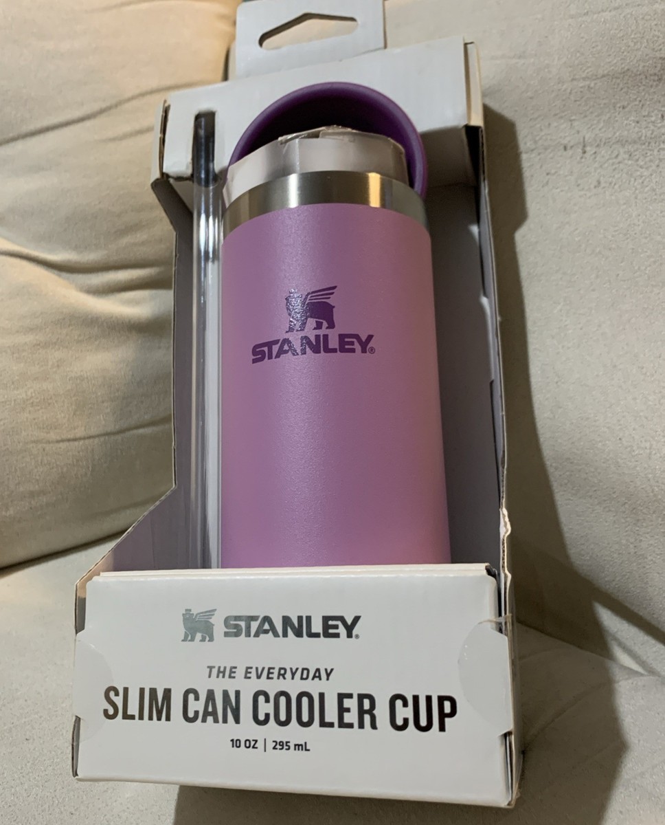 New In Package Stanley Everyday Slim Can Cooler Cup 10 Oz Light Purple