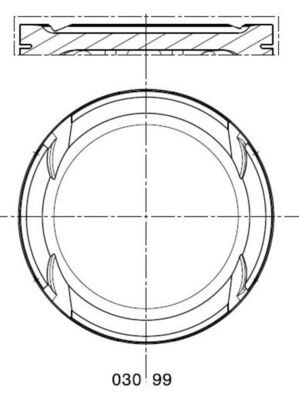 MAHLE 030 99 00 Kolben für SEAT,VW