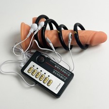 E-stim Shock Penis Rings Electric Stimulation Therapy Cock Restraint BDSM
