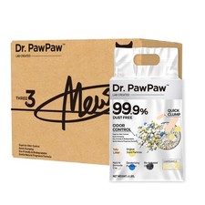 Dr. PawPaw Tofu Cat Litter, Natural Tofu Scent, 18 LBS 3 x 6 LBS Bags 