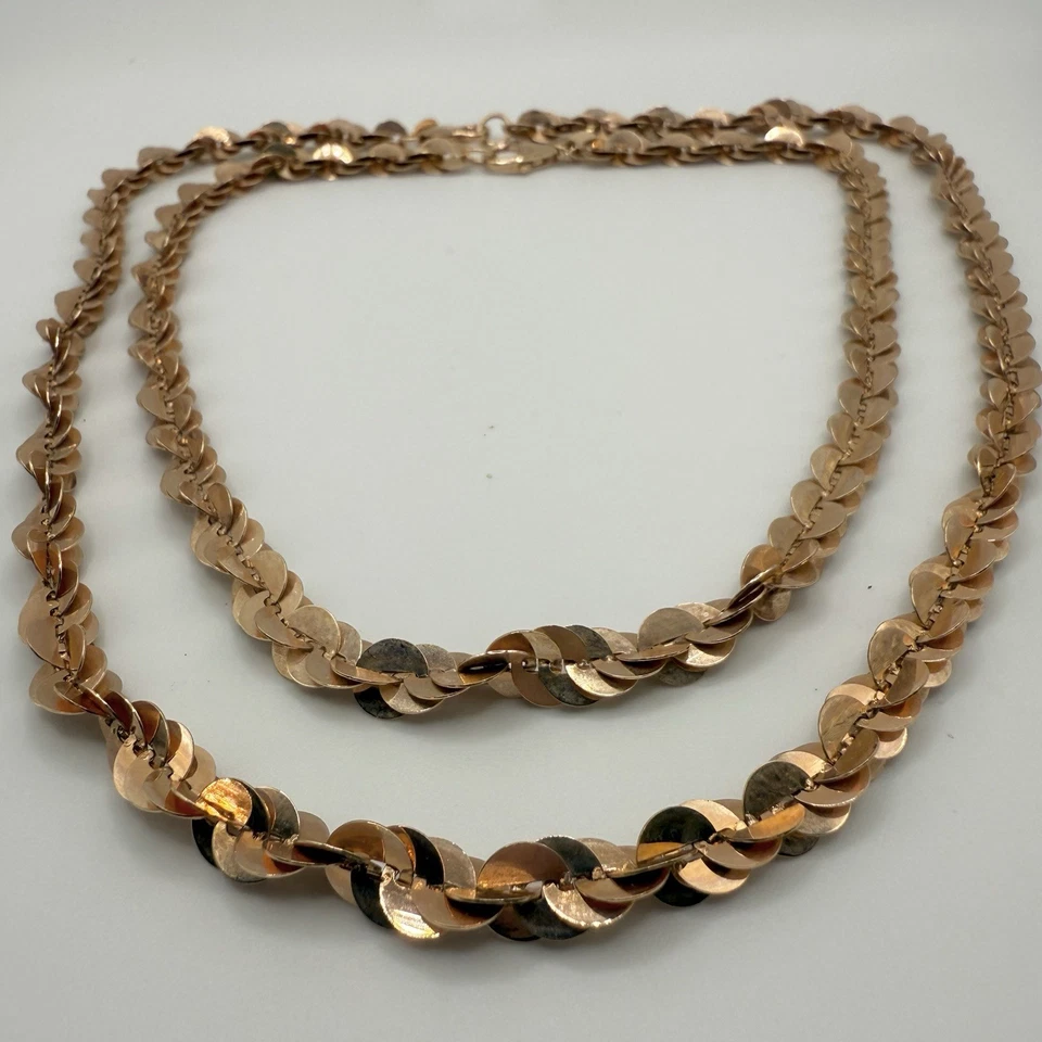 Lot of Two Bronzo Italia Necklaces Bronze Milor Italy 15.5” and 20” - Image 2 of 4