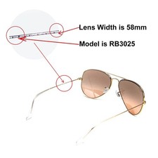 Walleva Replacement Lenses for Ray-Ban Aviator RB3025 58mm width -Multi Options
