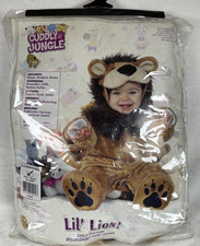 Cuddly Jungle Lil Lion Baby Costume 6  12 Months Romper Headpiece Booties