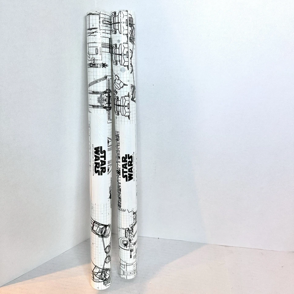 Papel pintado Star Wars Blueprint (x2) Peel Stick 20,5" X 16,5’ Rmk11036Wp compañeros de cuarto Foto 3 de 4