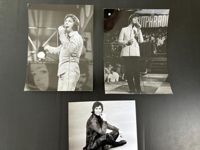 ERIK SILVESTER in TV-Shows 3x Pressefoto von 1970s ORIGINALE! 23x17 + 17x13cm