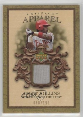2007 Upper Deck Artifacts MLB Apparel 60/199 Jimmy Rollins #MLB-JR 1o3