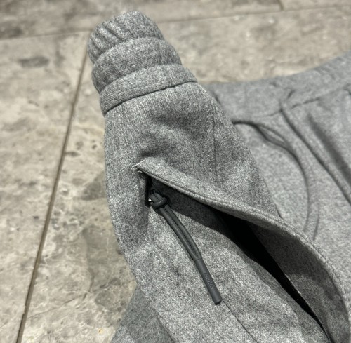 Pantaloni da jogging ZEGNA '15MILMILMIL15' lana superfine grigio mélange 46 IT/XS $1750+ - Foto 11 di 22