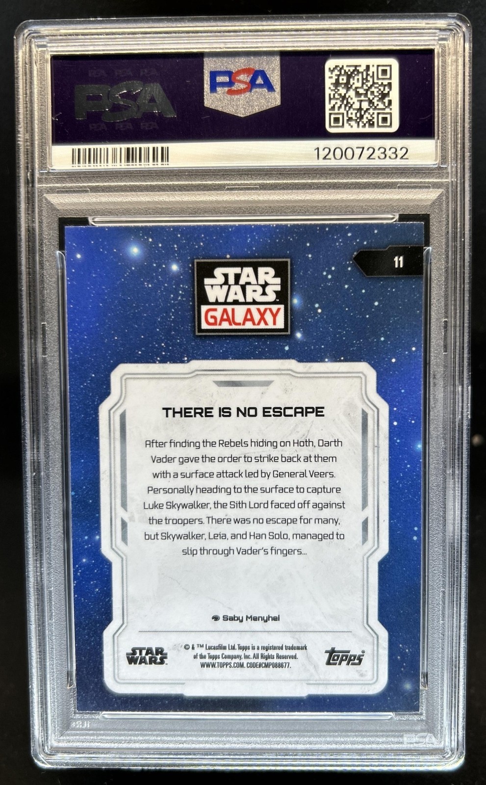 2024 Topps Chrome Star Wars Galaxy There Is No Escape Mini Diamond #11 PSA 10 view 2