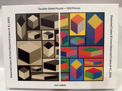 MoMA Sol Lewitt DISTORTED CUBES 500 Piece Puzzle 2-sided Galison Abstract Art