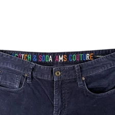 Scotch & Soda Jeans Mens 31x32 Blue Amsterdam Couture Ralston Corduroy Stretch