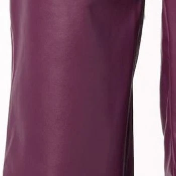 Pantalones para mujer LOGO by Lori Goldstein talla 14 regular imitación cuero rojo corto A627798 Foto 2 de 4