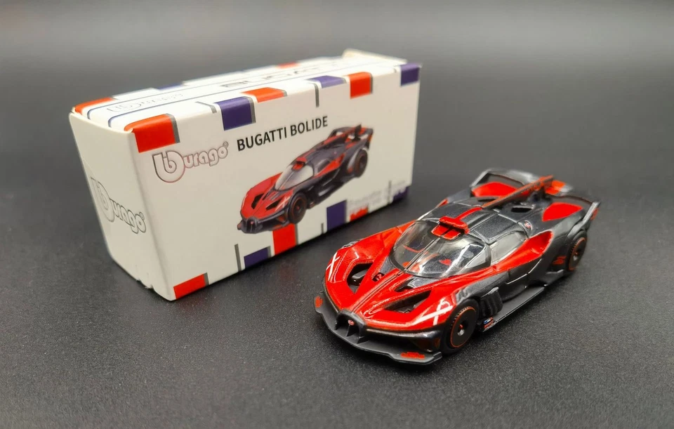 Bburago 1:64 Bugatti Bolide Red Diecast Alloy Model Car - Collectible Toy - Image 2 of 4