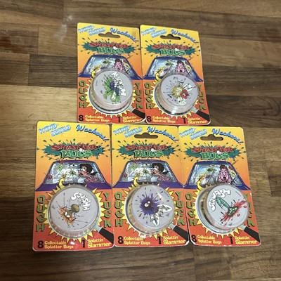 Wind-Shield Wackers Splatter Bugs Pogs 5 New In Package