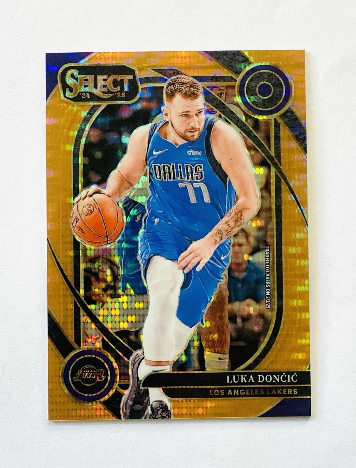 2024-25 SELECT LUKA DONCIC COURTSIDE FOTL ORANGE PULSAR PRIZM 06/18 LAKERS