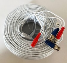 New 200' 61m BNC Coaxial Cable for Security Camera CCTV System, Blue/Red Ends