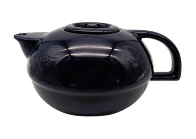   Vintage Teekanne Blau Tinte 1,5L Elegantes Retro Design  