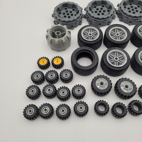 Lego Reifen Räder Felgen Konvolut 37 verschiedene Größen & Stile lose unvollständig - Bild 5 von 10