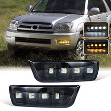 for Toyota 4Runner 2003-2005 LH & RH LED Daytime Running Fog Light Front Lamps