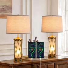- Modern Table Lamps for Living Room Set of 2, Farmhouse Bedroom Lamps for Night