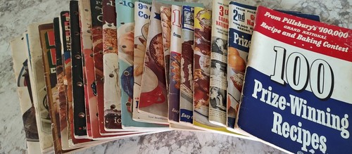 Lot of 25 Vintage Pillsbury Bake Off Cookbooks 1st, 1-13, 15 16 18 20 21 22 23 +