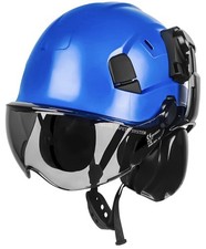 Safety Helmet With Visor Built In Goggles Hard Hat with Earmuff ANSI Working Cap