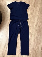 Figs Technical Collection Scrub Set Womens XL Blue Catarina Top Kade Cargo Pants