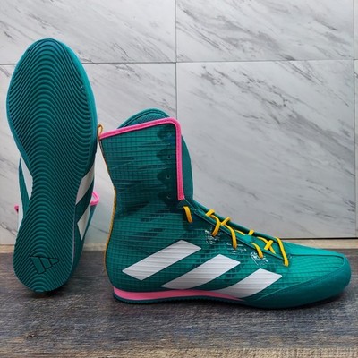 Adidas Box Hog 4  Sold Out  Pure Teal Lucid Pink Boxing Shoes JR5382 Mens Size 9