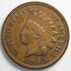 1905 Indian Head Penny Cent Almost Uncirculated (AU)