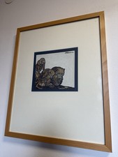 Aquarell Paul Neuenborn „Drei Affen“ original Kunst