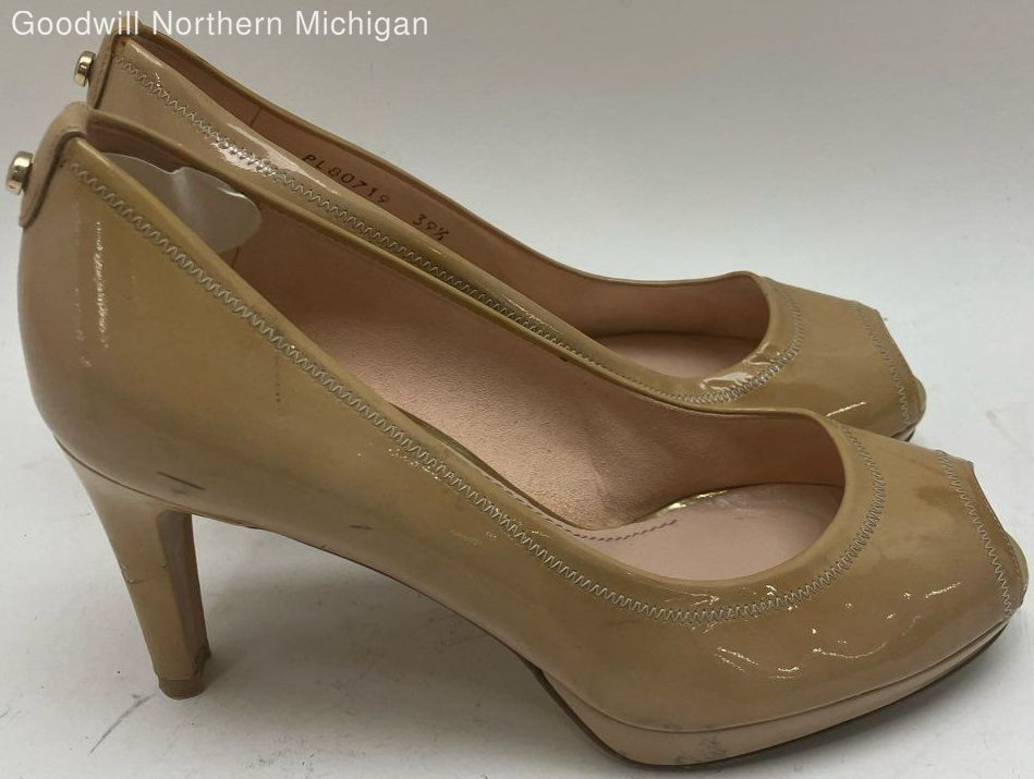 Stuart Weitzman PL80719 Beige Solid Peep Toe Heel… - image 1