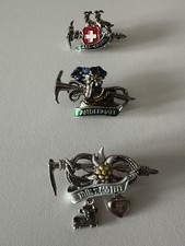 Vintage Anstecker Edelweiss Bergsteiger Abzeichen Trachtenschmuck Anstecknadel