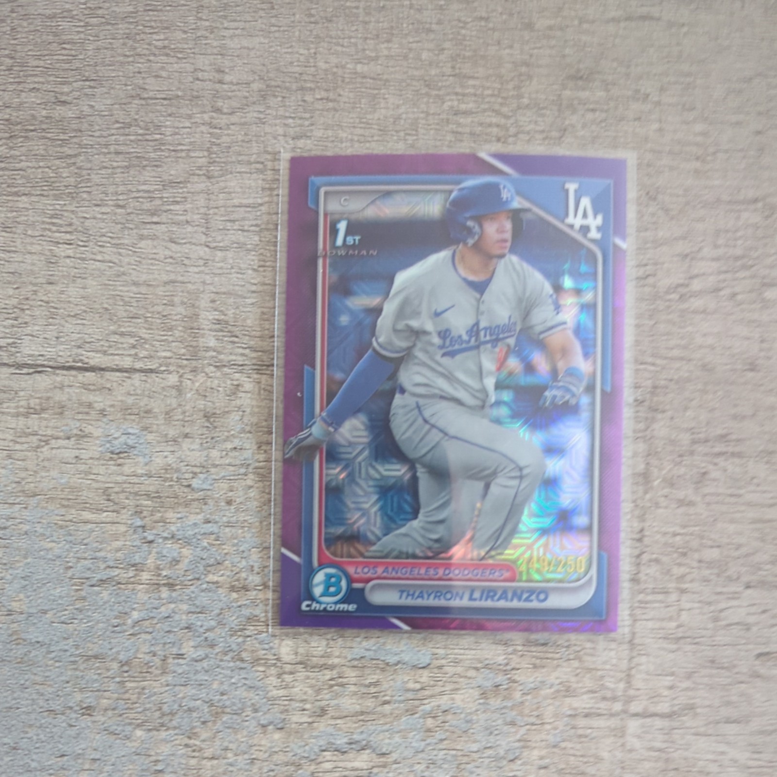 Thayron Liranzo 2024 Bowman Chrome 1st Bowman Purple Shimmer /250 #BCP-182