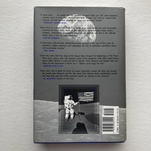 Moon Shot - Alan Shepard (SIGNED) & Deke Slayton HC + DJ 1st Ed JG Autograph COA - Picture 5 of 15