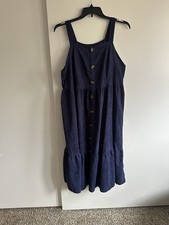 Shein Women's Dark Blue Dress Sleeveless Size 2XL Square Neck Maxi Dress Casual