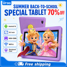 Android16 Tablets 10" Kids Tablet 128GB Bluetooth WiFi Dual Camera Education PAD