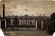 Vintage Postcard- The Royal Mint, Londonâ€”neoclassical facade