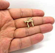 0.50Ct Round Real Moissanite Chai Pendant 925 Silver 14k Yellow Gold Plated