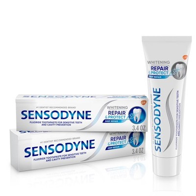  Whitening Sensitive Toothpaste, Mint Flavor, 3.4 Oz, 2 Pack, for Adults