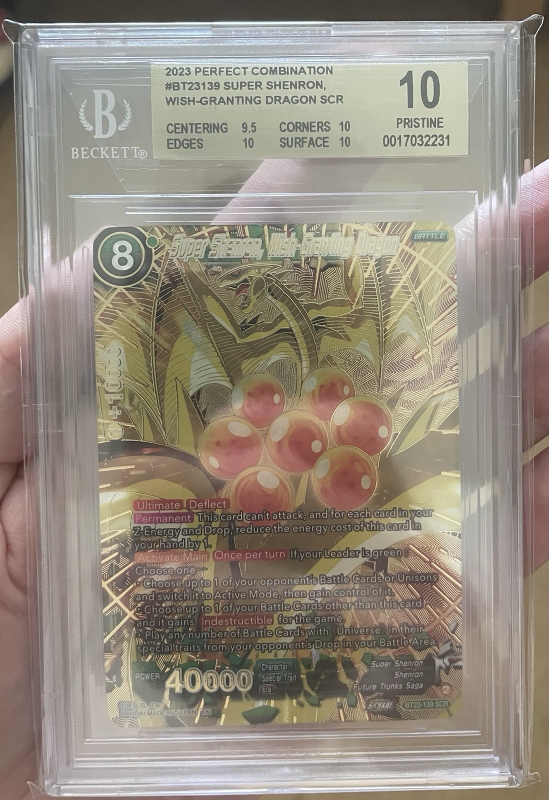 Super Shenron Wish Granting Dragon - Juego de cartas Dragonball BGS 10 #BT23-139