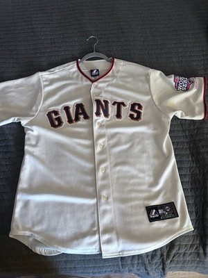 GIANTS shirt  MENS  beige orange button down MAJOR LEAGUE/ Majestic - size L 