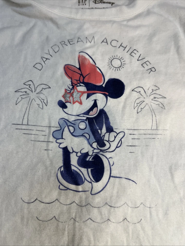 Camiseta blanca Gap Kids Disney Minnie Mouse niña talla 8. Foto 2 de 4