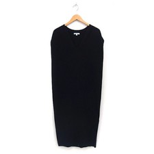 UNIQLO x Mame Kurogouchi Knitted Dress Long VNeck French Sleeve Black M Used